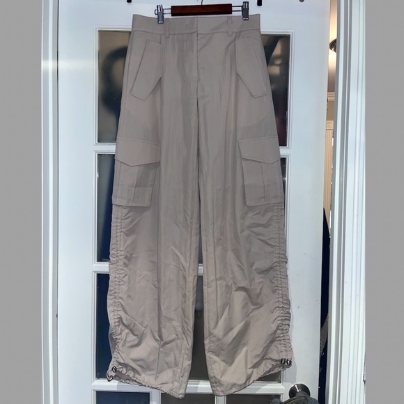 System Pants - System Beige Drawstring Cargo Pants; Size XS; NEVER WORN